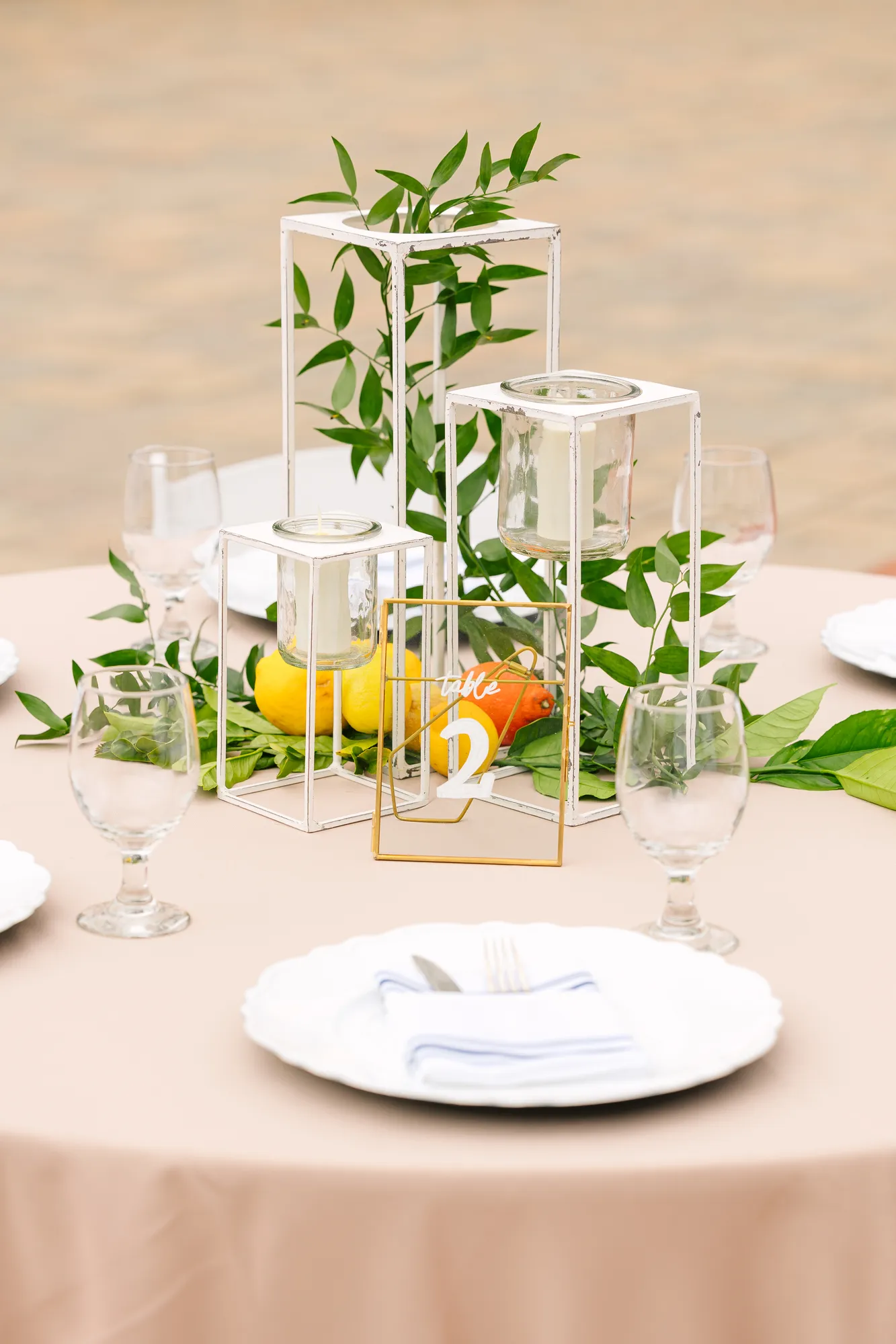 Corporate event floral centerpiece