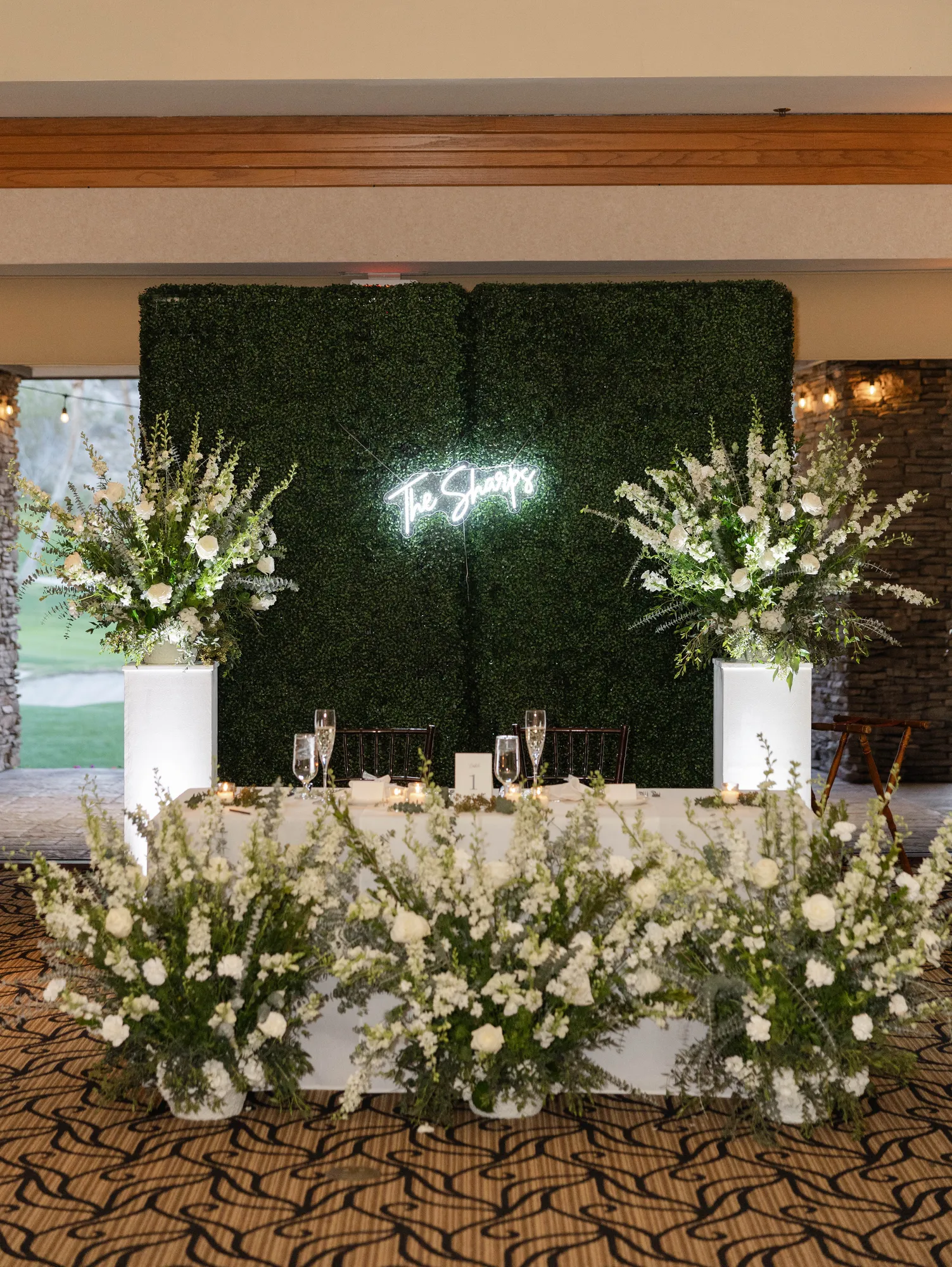 Candlelit wedding ceremony aisle