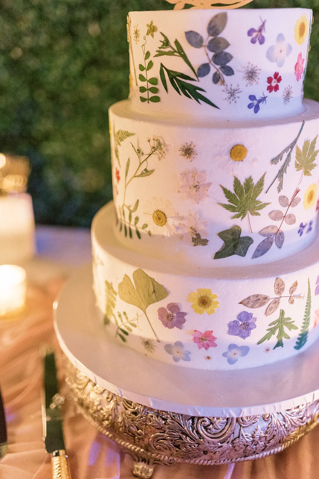 Celebration cake with hand-painted florals