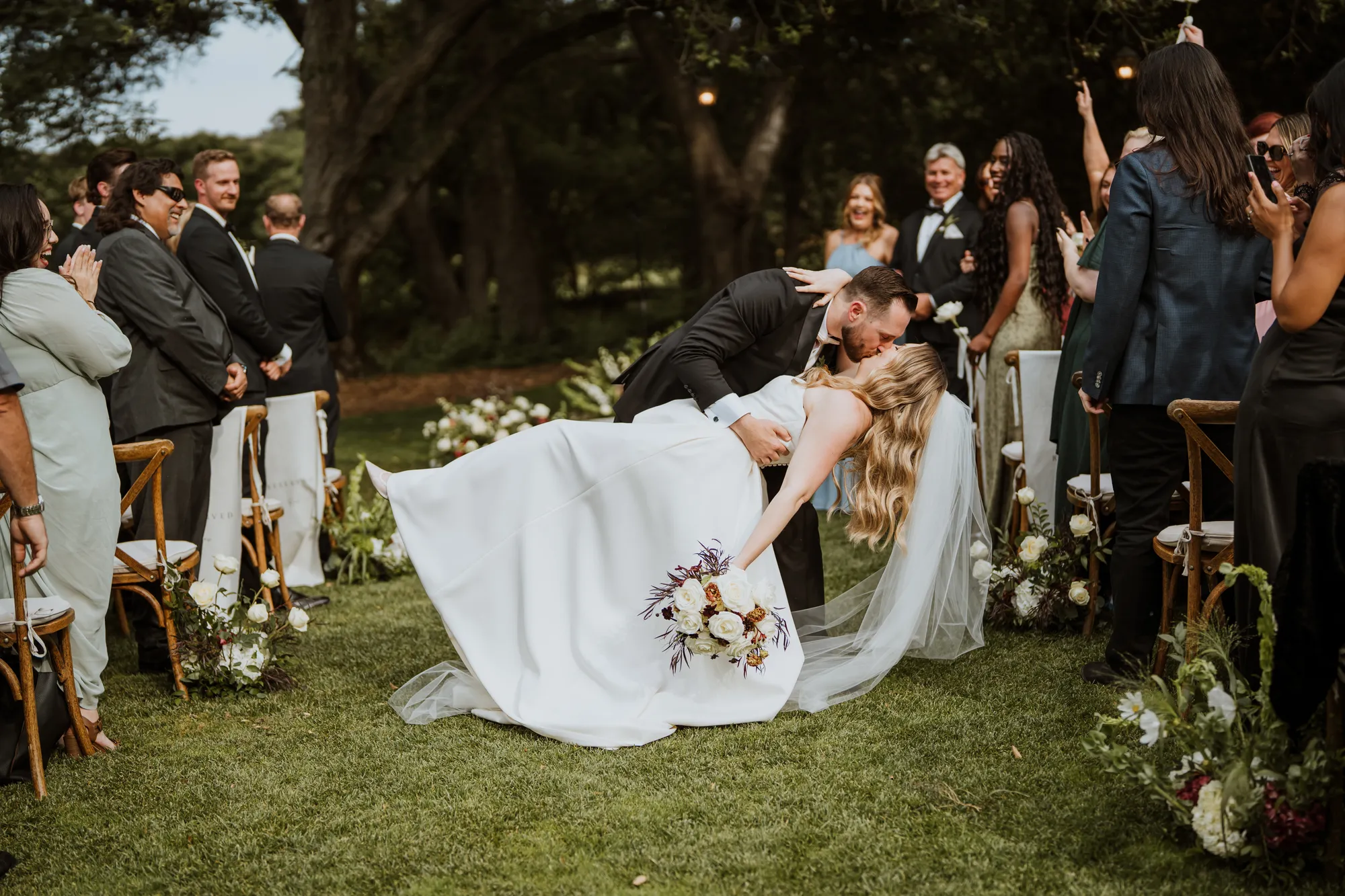 Bride and groom first dance