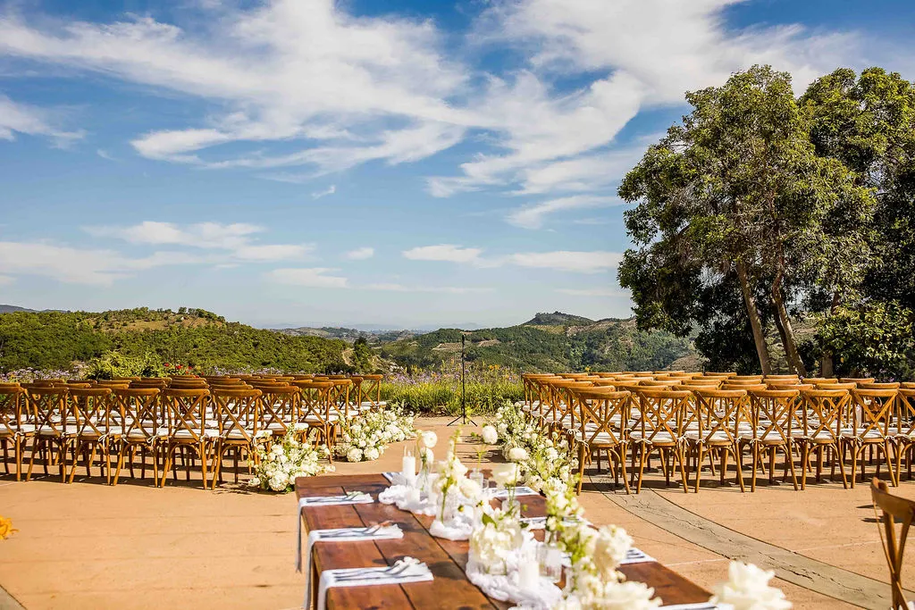 Vineyard wedding ceremony in Temecula